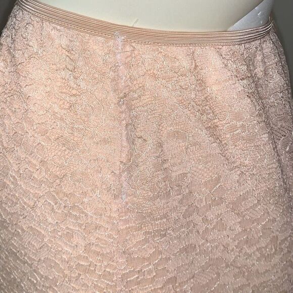 Vintage 1950s Charmode Nude Pink Lace Half Slip Pillow Tab Nylon Medium - Picture 9 of 14